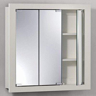 Jensen Medicine Cabinet Granville Tri-View 24W x 24H in. Surface Mount Medicine Cabinet by Lighthouse Distribution Corp - B017O5EGBC