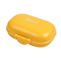 Pocket Pill Organizer Box Case 4 Compartments Medicine Storage Container Orange - B010DIXNYI