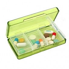 Portable Compartment Pill Organizer Box Case Medicine Storage Container - Green - B010DIYIZQ