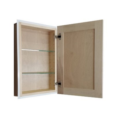 Recessed 22-inch Natural Finish In the Wall Frameless Medicine Cabinet Recessed Medicine Cabinet  Built In Medicine Cabinet  Bathroom Medicine Cabinet  Bath Cabinets  Decorative Medicine Cabinets by WD - B018F7THF8