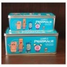 Set de 2 boîtes à pharmacie - Couleur - Bleu - B00KACNEHY