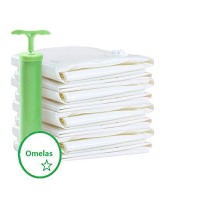 Omelas®2 packs sacs de rangement sous vide Housse de rangement économiseur d'espace sacs de stockage   empêcher de la poussière et de l'humidité pour les vêtements  couettes  literie transparent 130*100cm - B01MQM7HB2
