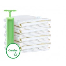 Omelas®2 packs sacs de rangement sous vide Housse de rangement économiseur d'espace sacs de stockage   empêcher de la poussière et de l'humidité pour les vêtements  couettes  literie transparent 130*100cm - B