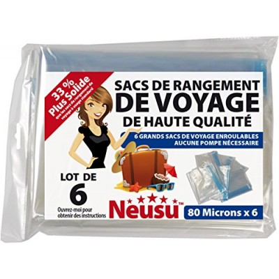 Sacs Sous Vide De Voyage À Rouler Neusu  Premium 80 Microns  Lot de 6 (M 35 x 50 cm) - B01120ADNU