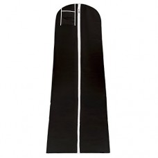 Hangerworld Lot de 10 Housses de Robe de Mariée Respirante Noires à Coutures Blanches 182x66cm - B004190QG4