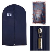 Hangerworld - Lot de 3 housses de protection pour vêtements en Peva bleu marine  100cm de longueur. - B0031H2QOC