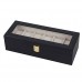 Asvert Boîte à Montres Coffret de Braclets Elégant en Bois  Noir (6 montres) - B01MQCXGS0