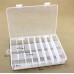 Cdet 1PC Conteneur de perles en plastique transparent démontable avec 24 cellules Pratique Boîte de rangement de bureau tiroir 19x13x3 6cm - B074V3GXRL