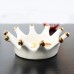 Cutogain Creative Plat en céramique en forme de couronne plaque Décoration Bague Collier Bracelet support bijoux plateau - B07D2DWNP3
