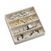 Rangement mDesign pour bijoux  bagues  boucles d'oreilles  bracelets  colliers - Ivoire / Transparent - B0160CLK96