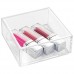InterDesign Clarity organisateur de maquillage  petit box cosmétique en plastique sans BPA  présentoir maquillage transparent - B0118B1YP4