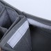 Timorr Boîte de Rangement Panier tiroir Closet Organiseur bacs avec Couvercle Transparent 30 Compartiments pour Underwears Culotte Chaussettes Gris 34 x 32 x 10 cm - B07927P5BQ