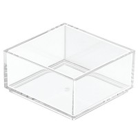 InterDesign Clarity rangement de tiroir  petit range couverts en plastique  organiseur de tiroir pour couverts et autres ustensiles  transparent - B00O9NDH9A