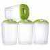 Ensemble sans BPA conteneurs en plastique pack de 4 riz pâtes stockage étanche - 1.2 Lts - B076ZPNS6Z
