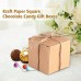 50Pcs Boîte de papier Kraft à Biscuit Bonbon Chocolat Vintage DIY à main cadeau Boîtes de mariage fête avec cordes 5*5*5cm - B076BD53XY
