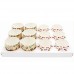 Cupcake boîte csdstore 5pcs de 12 creux Cupcake Récipient Boîte à gâteau Muffin (Blanc) - B073PC2BDD