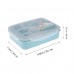 BESTONZON Boîte à bento en plastique à 5 compartiments avec bol à soupe couvercle et cuillère (bleu) - B07DN9W8QC