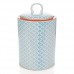 Nicola Printemps Biscuit Porcelaine Biscuit Barrel Pot Multipack - Bleu Floral / Bleu / Orange - Ensemble de 3 - B07BDP1GPV