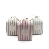 DOWE Boîtes-cadeau de Bonbons Stripe Fines Petites boîtes-cadeau Boîtes d'emballage de Biscuits de Boulangerie Cadeaux de fête de Mariage 24pcs avec des Rubans - B07B8F3221