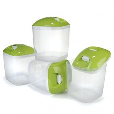 Ensemble sans BPA conteneurs en plastique pack de 4 riz pâtes stockage étanche - 1.2 Lts - B076ZPNS6Z